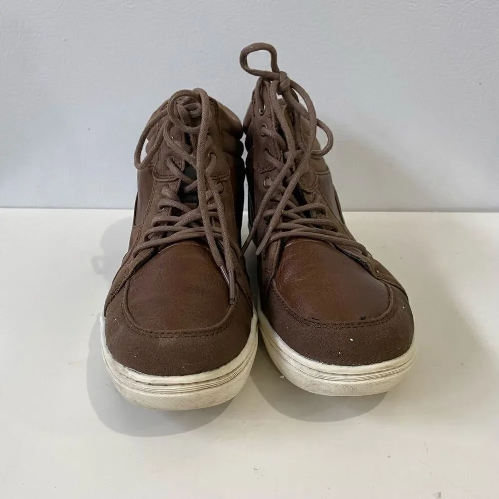 Kenneth Cole Reaction Cross Out Lace Up Shoes Ankle Boots Boys Size 5